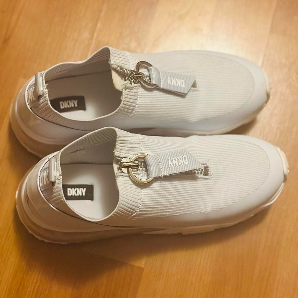 DKNY Light Blue Slip-On Sneakers